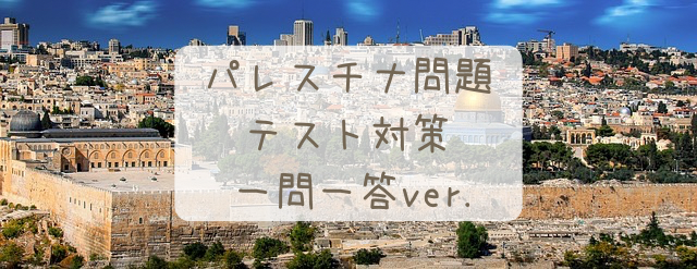 パレスチナ　問題　テスト　対策　社会　入試　大学　受験　定期　政経　公共